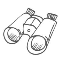 mão desenhada vector camping binóculos doodle clipart. isolado no desenho de fundo branco para impressões, pôster, papelaria fofa, design de viagem. ilustração de alta qualidade