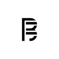 impressão f b inicial logotipo vetor