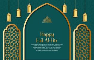 Prêmio vetor islâmico estilo Ramadã kareem e eid decorativo fundo