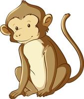 estilo cartoon macaco isolado