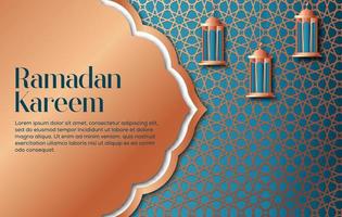 Prêmio vetor islâmico estilo Ramadã kareem e eid decorativo fundo