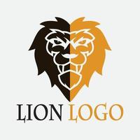 ícone de vetor de modelo de logotipo de leão