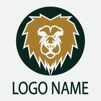 ícone de vetor de modelo de logotipo de leão