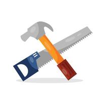 marceneiro ferramentas. carpinteiro símbolo vetor ilustração