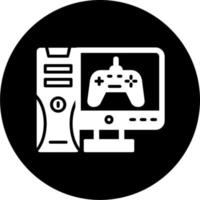 ícone de vetor de jogo de computador