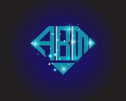 design criativo do logotipo da carta abm. Abm design exclusivo. vetor