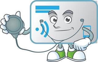 nfc cartão mascote ícone Projeto vetor