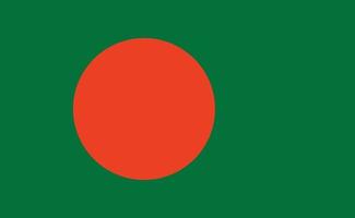 bandeira nacional de bangladesh em proporções exatas - ilustração vetorial vetor