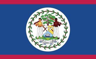 bandeira nacional do belize em proporções exatas - ilustração vetorial vetor