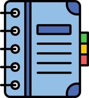 ícone de vetor de bloco de notas