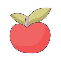 apple cartoon doodle desenhado à mão conceito vector kawaii ilustração
