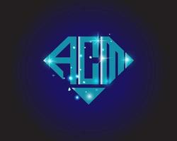 design criativo do logotipo da carta acm. acm design exclusivo. vetor