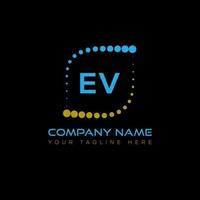 design criativo do logotipo da carta ev. ev design exclusivo. vetor
