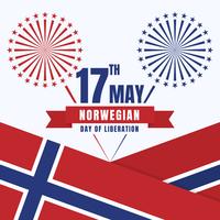 Dia da Independência da Noruega Design Patriótico Cores nacionais do país vetor