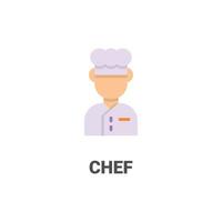 ícone de vetor avatar chef da coleção de avatar. ilustração de estilo simples, perfeita para seu site, aplicativo, projeto de impressão, etc.