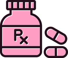 ícone de vetor de frasco de comprimidos