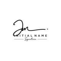 vetor de modelo de logotipo de assinatura carta jm