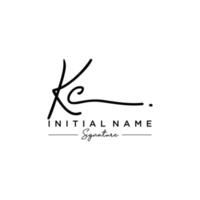 vetor de modelo de logotipo de assinatura carta kc