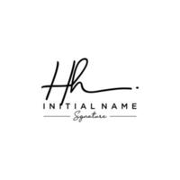 vetor de modelo de logotipo de assinatura de letra hh