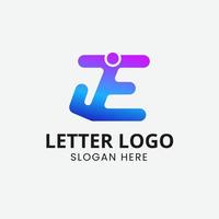 carta je logotipo ícone Projeto. je logotipo forma. utilizável para o negócio e pessoas logotipos. je carta logotipo Projeto modelo vetor