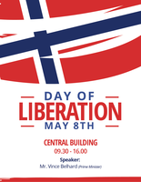 Dia norueguês do cartaz da libertação vetor