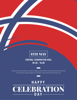 Dia norueguês do cartaz da libertação vetor