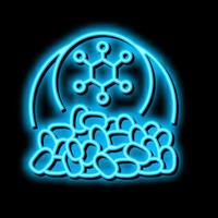 polímeros químico indústria néon brilho ícone ilustração vetor