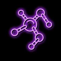 molécula química néon brilho ícone ilustração vetor
