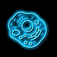 célula humano néon brilho ícone ilustração vetor