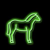 cavalo animal ilustração do ícone de brilho neon vetor