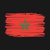 vetor de pincel de bandeira de Marrocos