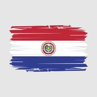 vetor de escova de bandeira do paraguai
