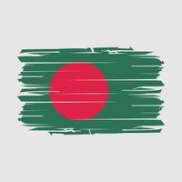vetor de pincel de bandeira de bangladesh