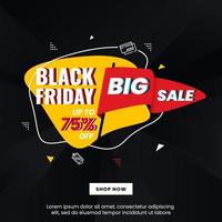 conceito de design de banner black friday vetor