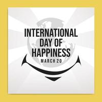 internacional dia do felicidade vetor conceito