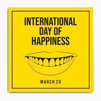 internacional dia do felicidade vetor modelo