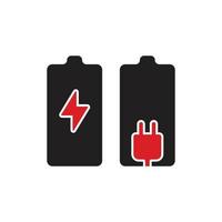 vetor bateria tecnologia logotipo ícone.