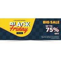 venda de banner modelo black friday vetor