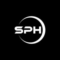 sph carta logotipo Projeto dentro ilustração. vetor logotipo, caligrafia desenhos para logotipo, poster, convite, etc.