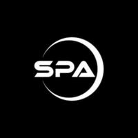 design de logotipo de carta de spa na ilustração. logotipo vetorial, desenhos de caligrafia para logotipo, pôster, convite, etc. vetor