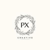 px beleza vetor inicial logotipo arte, caligrafia logotipo do inicial assinatura, casamento, moda, joalheria, butique, floral e botânico com criativo modelo para qualquer companhia ou negócios.