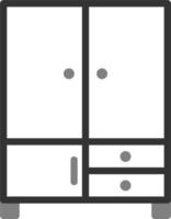 ícone de vetor de gaveta de armário