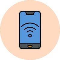 Smartphone Wi-fi vetor ícone