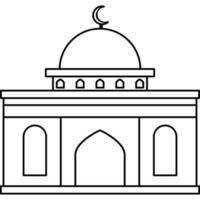 ilustração vetor gráfico Projeto mão desenhando estilo do muçulmano mesquita