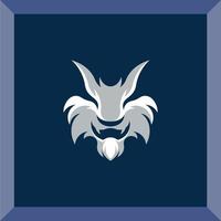 logotipo de lobo simples vetor