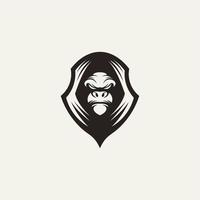 gorila simples logotipo vetor