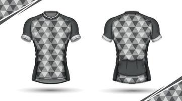 camisa de ciclismo, frente e costas vetor