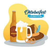 banner de celebração da oktoberfest vetor