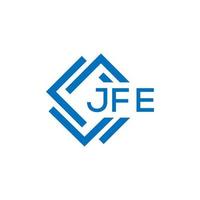 jfe carta logotipo Projeto em branco fundo. jfe criativo círculo carta logotipo conceito. jfe carta Projeto. vetor