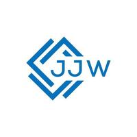 jjw carta logotipo Projeto em branco fundo. jjw criativo círculo carta logotipo conceito. jjw carta Projeto. vetor